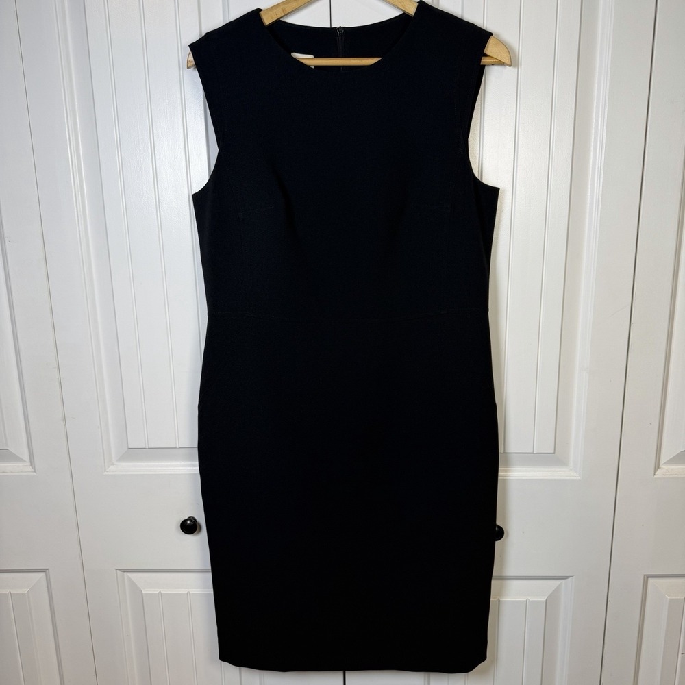Anne Klein Sleeveless Crepe Sheath Dress Women's Size‎ 12 Black NWT